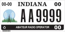 IN Amateur Radio License Plate